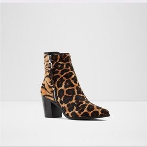 ALDO Arolia leopard print booties size 8.5